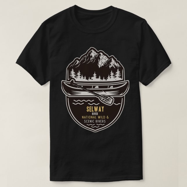 T-shirt Rivière Selway National Wild and Pittoresque River (Design devant)