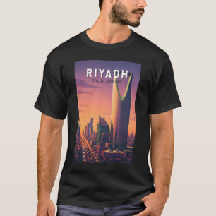T-shirt Riyadh Arabie saoudite Illustration Voyage Art Rét