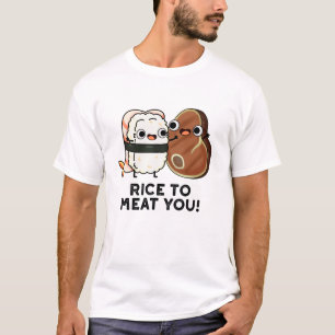 T-shirt Riz À La Viande Vous Drôle Sushi Steak Pun