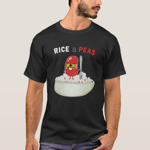 T-shirt Riz et pois jamaïcains Couleurs du drapeau jamaïca