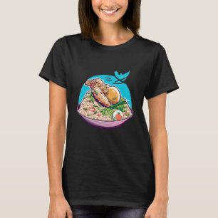 T-shirt Riz Frit au Poulet Style Vaporwave Esthétique