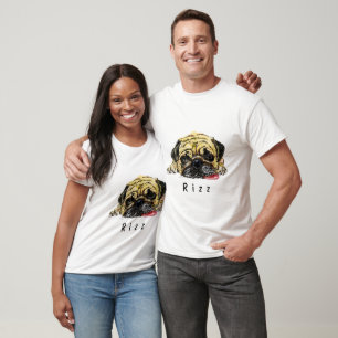 T-shirt Rizz drôle de chien Carlin