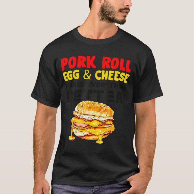 T-shirt Rk Roll Egg And Cheese New Jersey Pride Nj Foodie  (Devant)