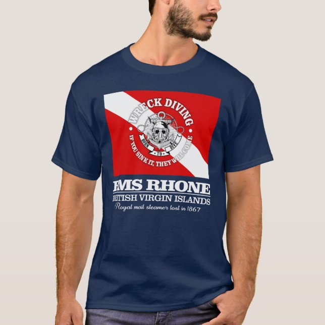T-shirt RMS Rhone (meilleures épaves) (Devant)