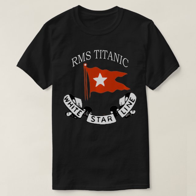T-shirt RMS Titanic White Star Line Logo Ship Atlantic Oce (Design devant)
