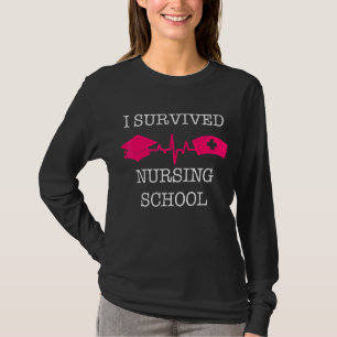 T-shirt Rn Np Infirmière survécue École Cool Grad Infirmiè