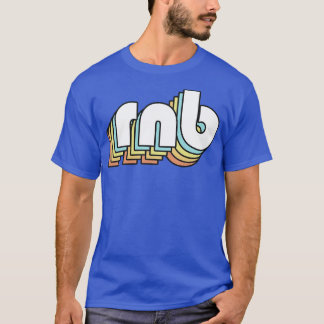 T-shirt RnB Retro Typographie arc-en-ciel style défraîchi