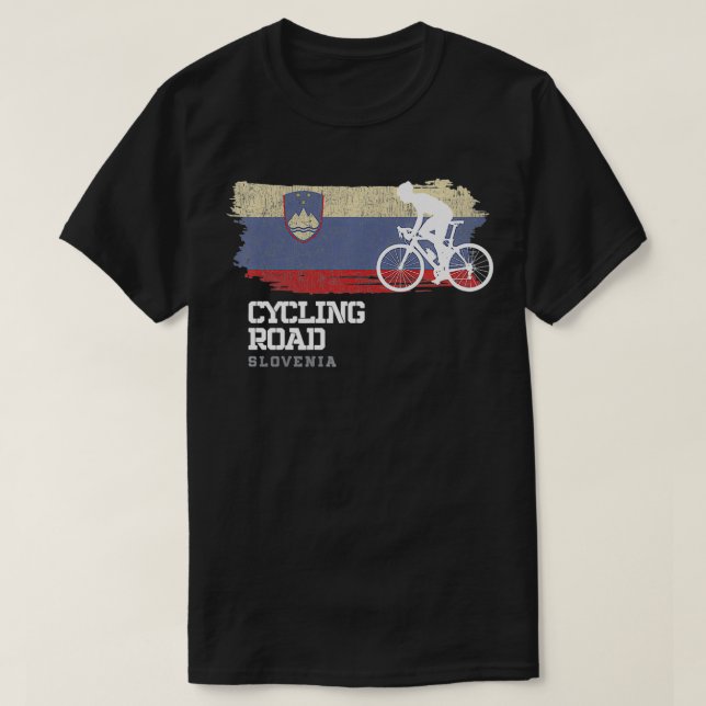 T-shirt Road Cycling Slovénie Road Bike Speed Bicycle Cycl (Design devant)