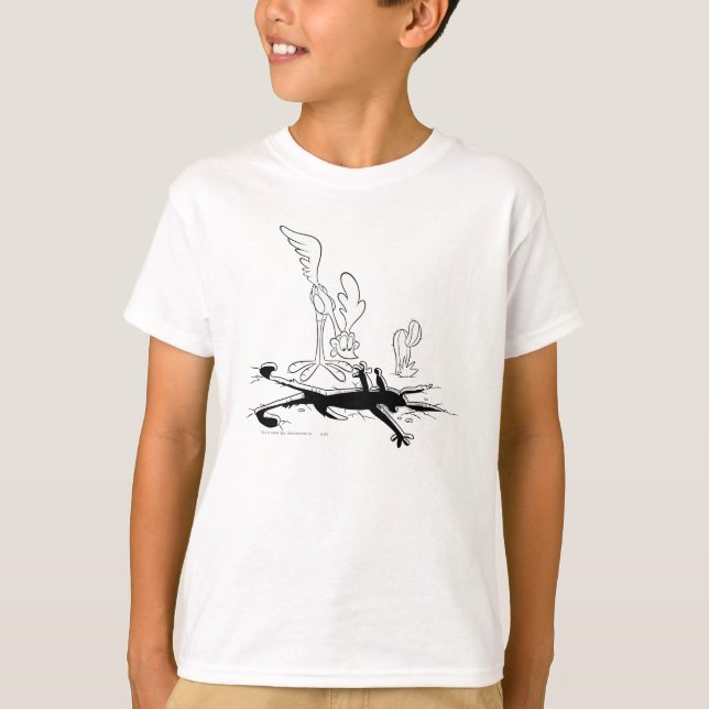 T-shirt ROAD RUNNER™ et WILE E. COYOTE™ Trou en forme (Devant)
