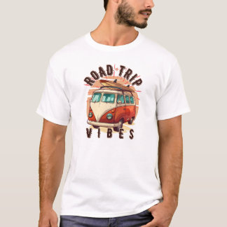 T-shirt Road Trip Vibes Van Vintage