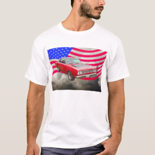 T-shirt Roadrunner 1968 de Plymouth et drapeau américain
