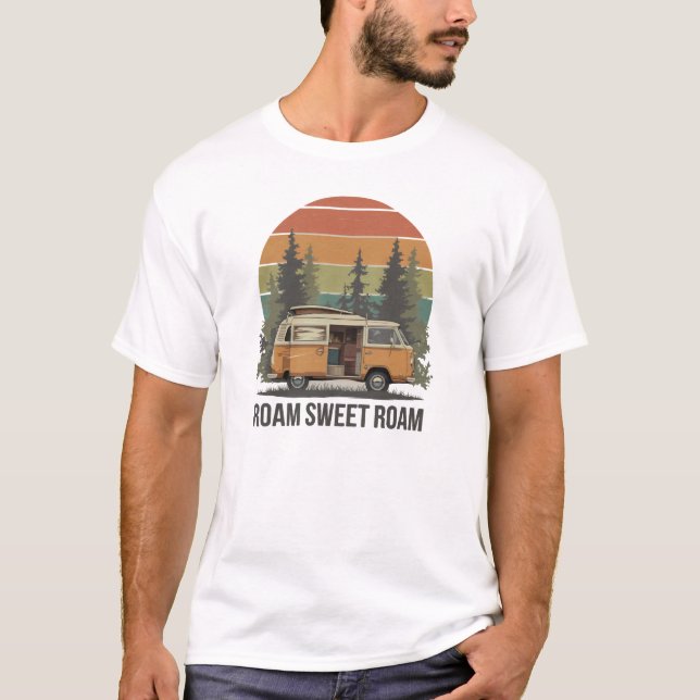 T-shirt Roam Sweet Roam - Camping (Devant)