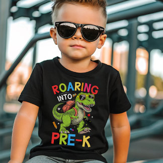 T-shirt Roaring into Pre-K Dinosaur – Back to School