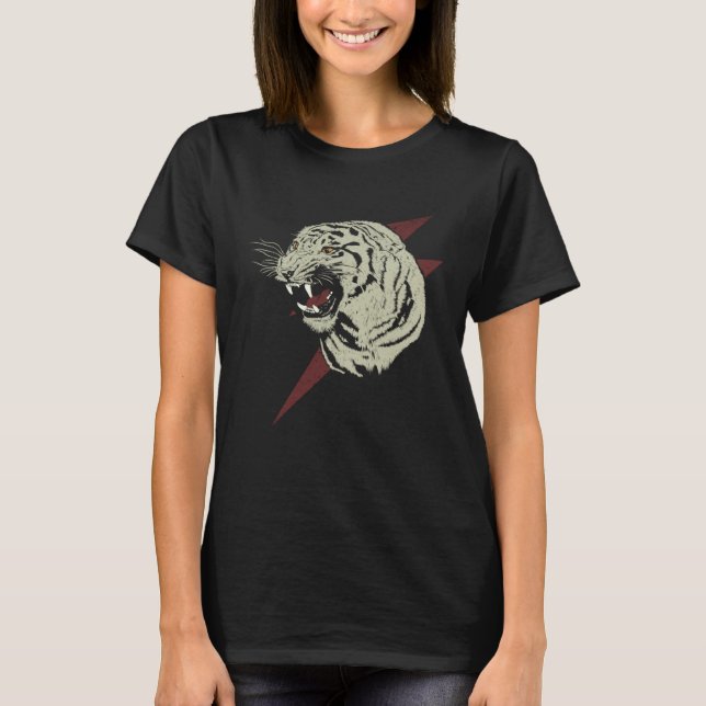 T-shirt Roaring Tiger Animal Print Cat Tiger Head (Devant)