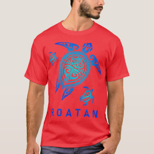 T-shirt Roatan Honduras Mer Bleu de Tribal