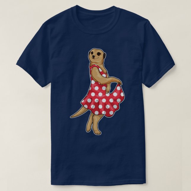 T-shirt Robe à pois de suricate (Design devant)