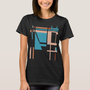 T-shirt Robe de corail bleu turquoise Carrés d'inspiration