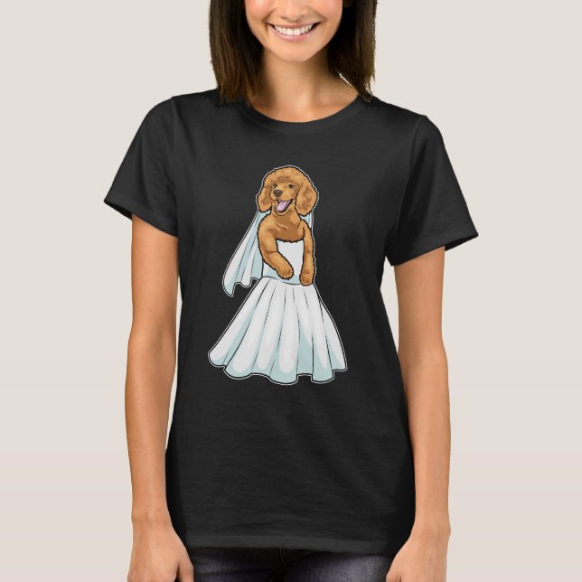 T-shirt Robe de mariée Caniche (Devant)