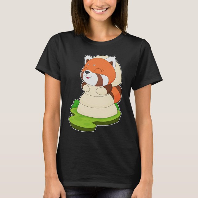 T-shirt Robe de mariée de la mariée panda roux (Devant)