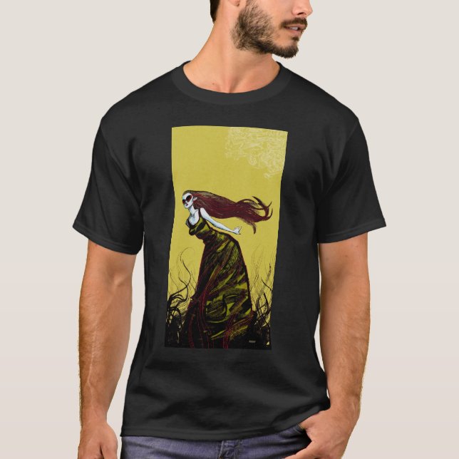 T-shirt Robe noire sur le noir (Devant)