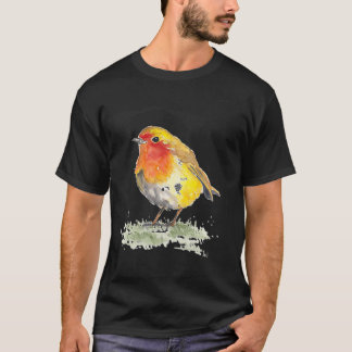 T-shirt Robin Bird Motif