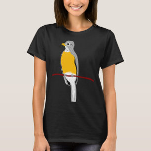 T-shirt Robin Bird sur la branche de l'arbre