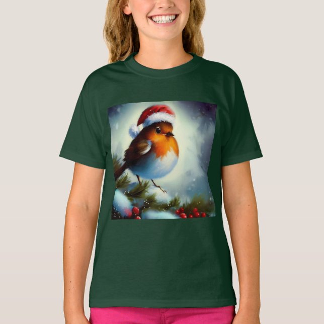 T-shirt Robin de Noël 3 (Devant)