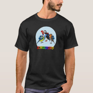 T-shirt Robin Puffin Bird Premier Jour À L'École Animal Bi
