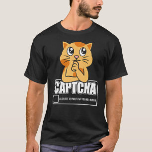 T-shirt Robot Captcha Cat