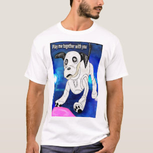 T-shirt Robot Chien T-ShirtJouer Aibo Robot chiot