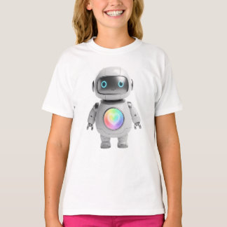 T-shirt Robot Cœur Arc-en-Ciel