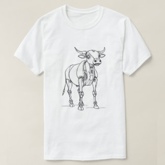 T-shirt Robot Cow futuriste