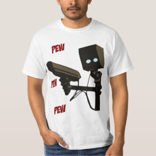 T-shirt Robot d'arme à feu de radar à laser de banc de