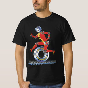 T-shirt Robot de science-fiction vintage courant avec une