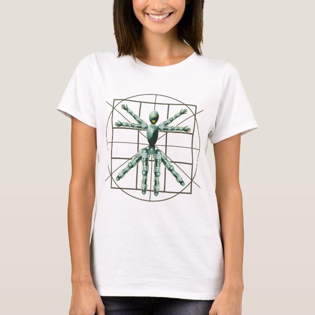 T-shirt Robot de Vitruvian (Devant)