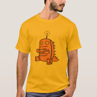 T-shirt Robot Dino - orange