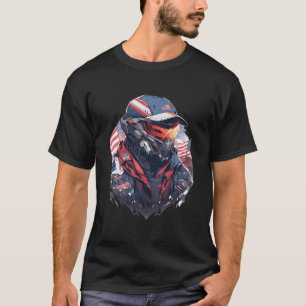 T-shirt Robot du 4 juillet drapeau américain patriotique