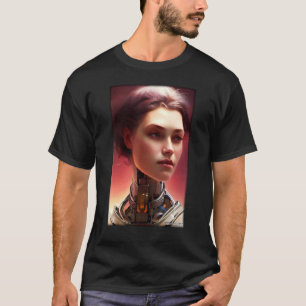 T-shirt Robot Future Technologie Science Femme Retro Vinta