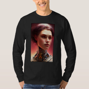 T-shirt Robot Future Technologie Science Femme Retro Vinta