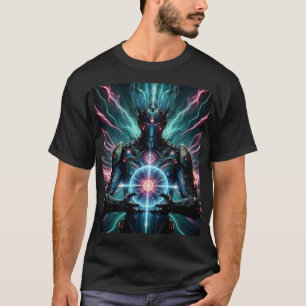 T-shirt Robot Futuriste Noyau Cosmique Cyberpunk