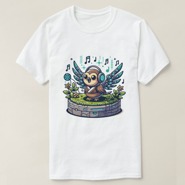 T-shirt robot hibou (Design devant)