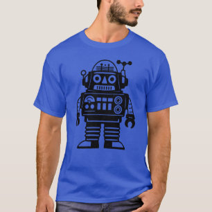 T-shirt Robot Inspiré du Milieu du Siècle Rétro
