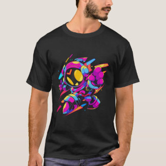 T-shirt Robot Japonã©S Futurista Cyberpunk Estilo Kawaii