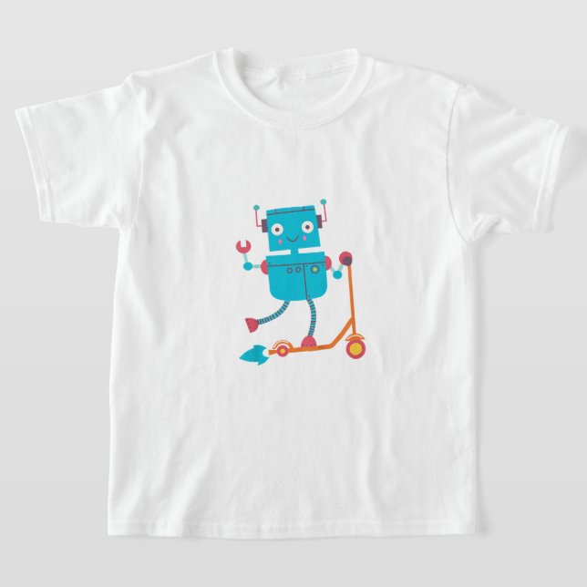 T-shirt Robot Kids Boys Girls Toddler mignon Robot (Poser)