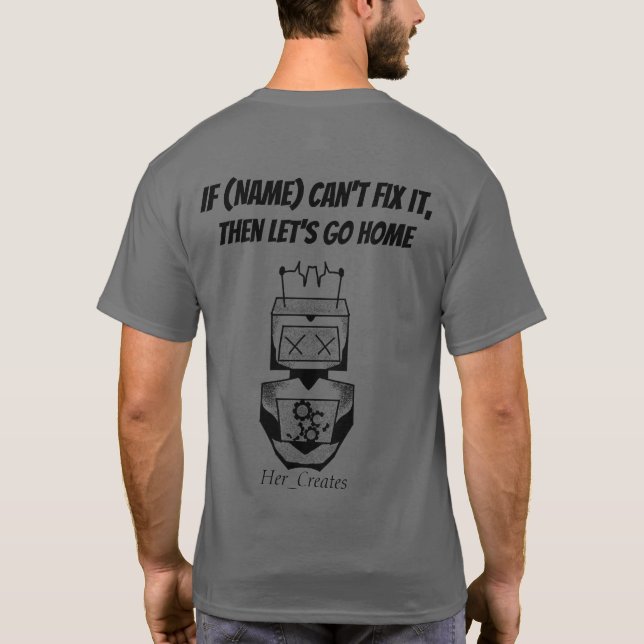 T-shirt robot personnalisable (Dos)