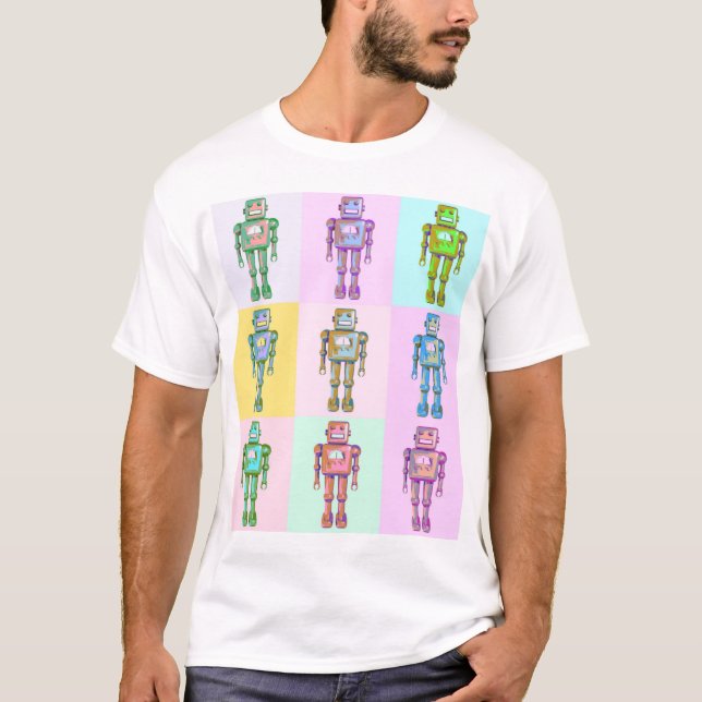 T-shirt Robot Pop Retro v2 (Devant)