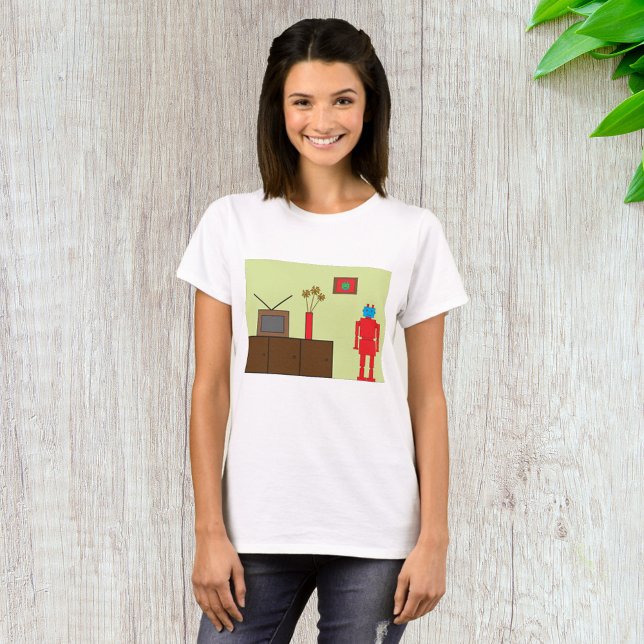 T-shirt Robot rouge rétro (Créateur téléchargé)