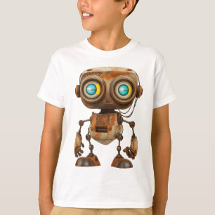 T-shirt Robot rouillé - Illus de personnage de dessin rétr