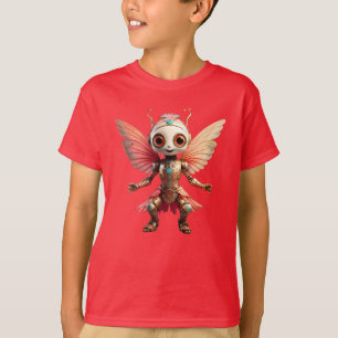T-shirt Robote Danseuse Mignonne Pixie Or Corail