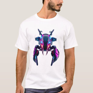 T-shirt Robotique Homard Visage Néon Art